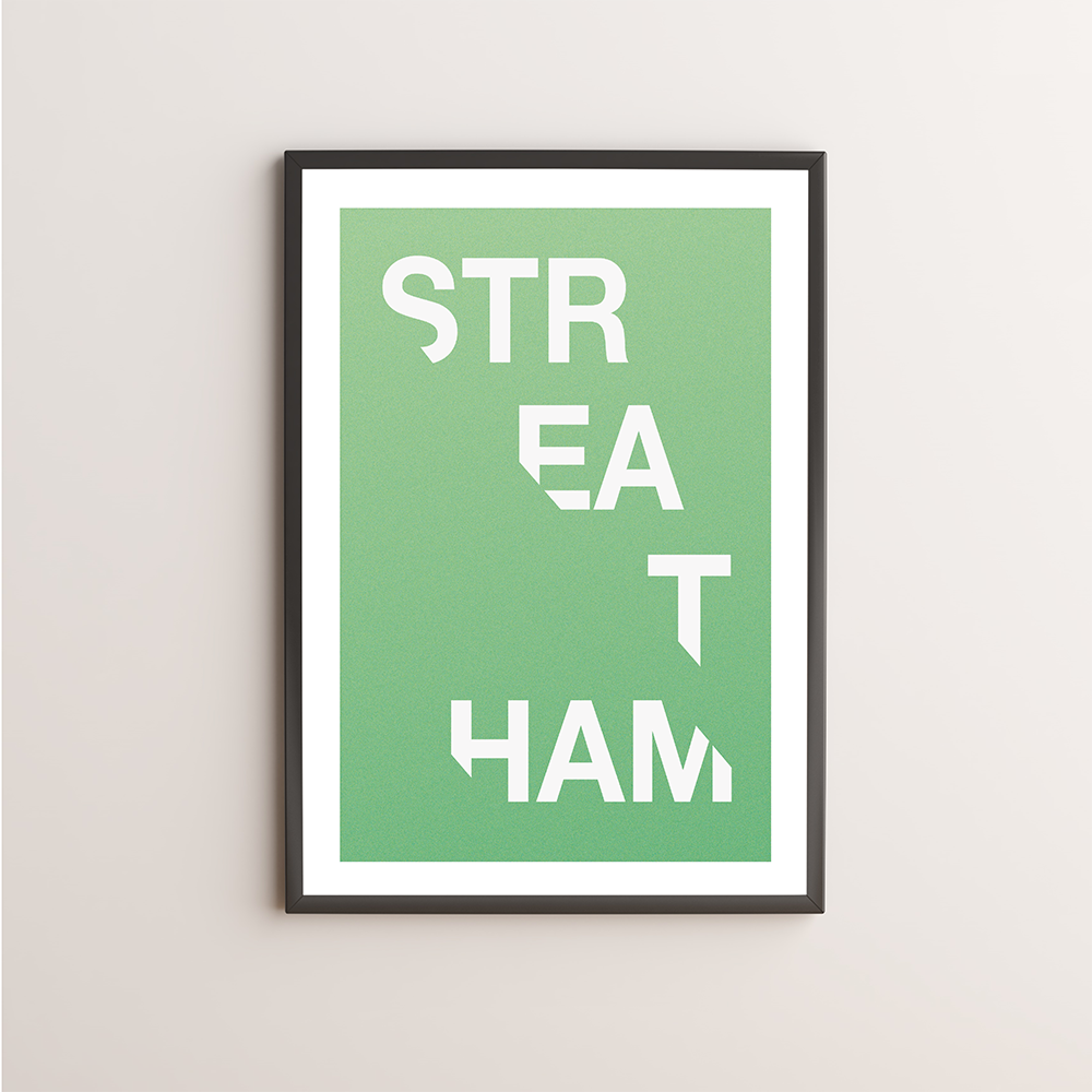 Streatham Typography Giclée Art Print