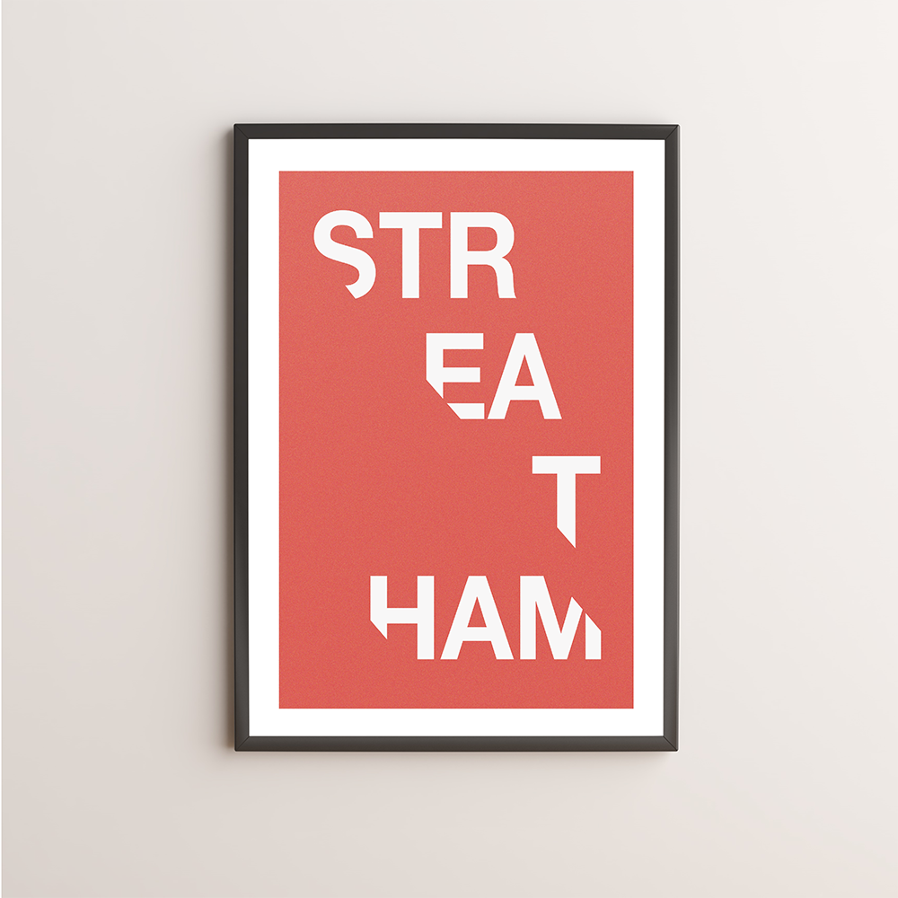 Streatham Typography Giclée Art Print