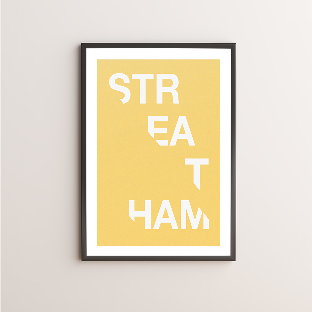 Streatham Typography Giclée Art Print