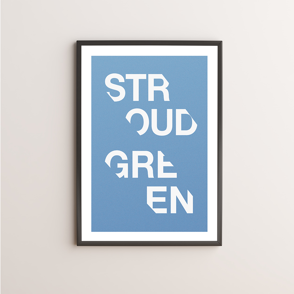 Stroud Green Typography Giclée Art Print