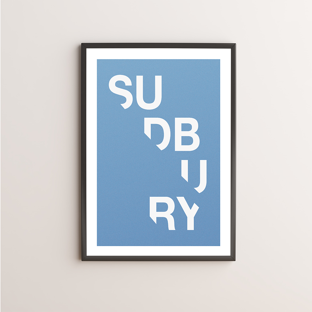 Sudbury Typography Giclée Art Print