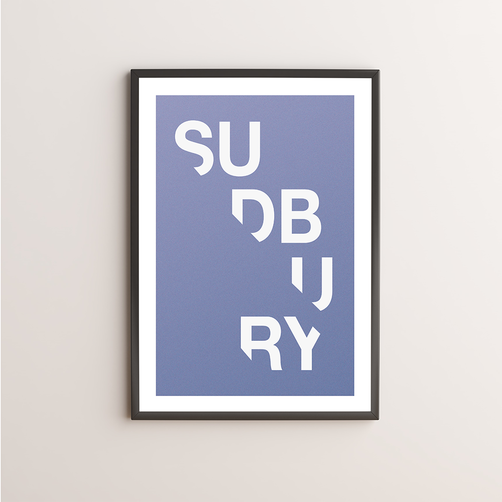 Sudbury Typography Giclée Art Print