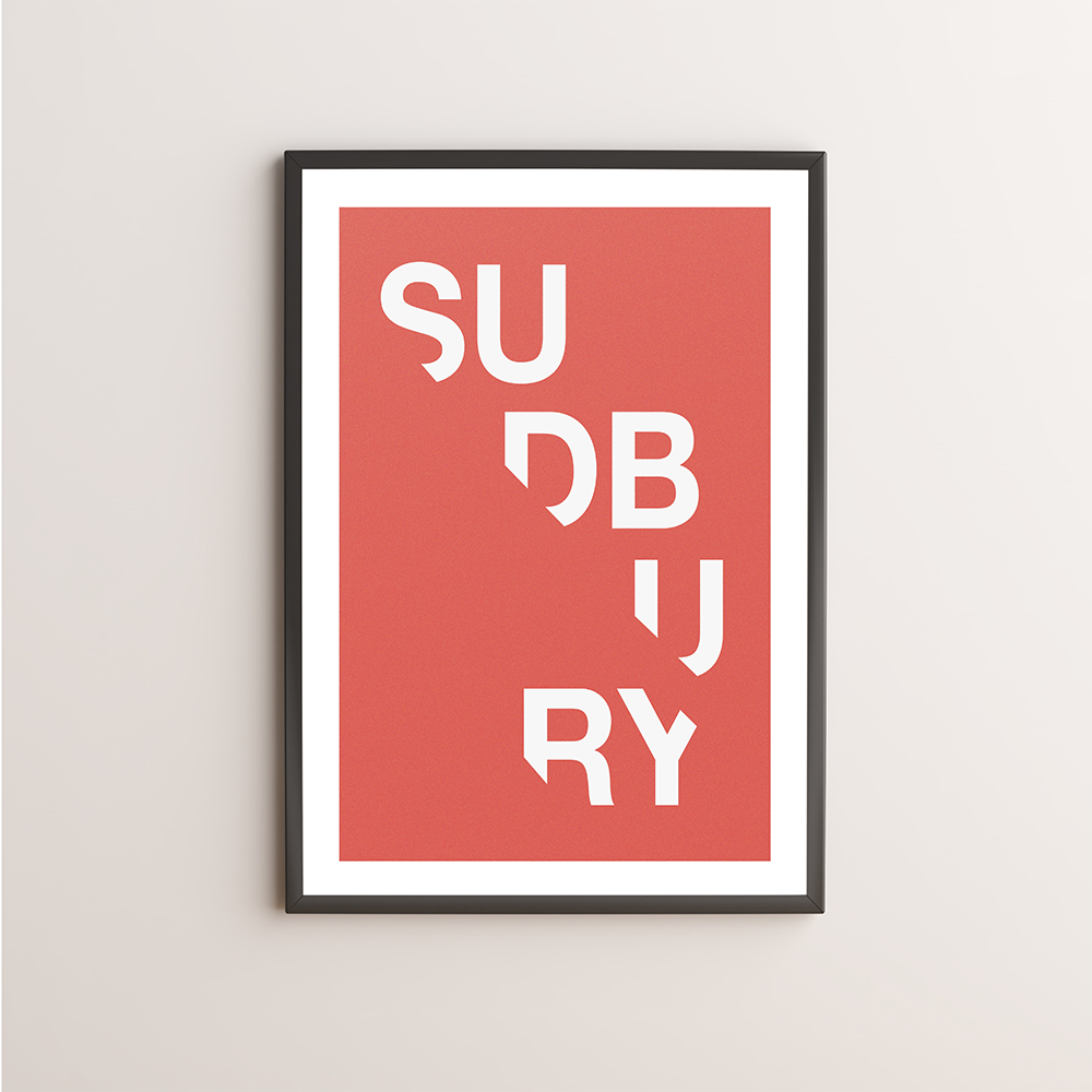 Sudbury Typography Giclée Art Print