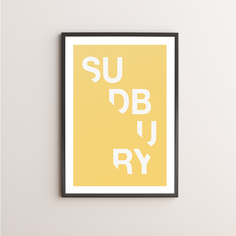 Sudbury Typography Giclée Art Print