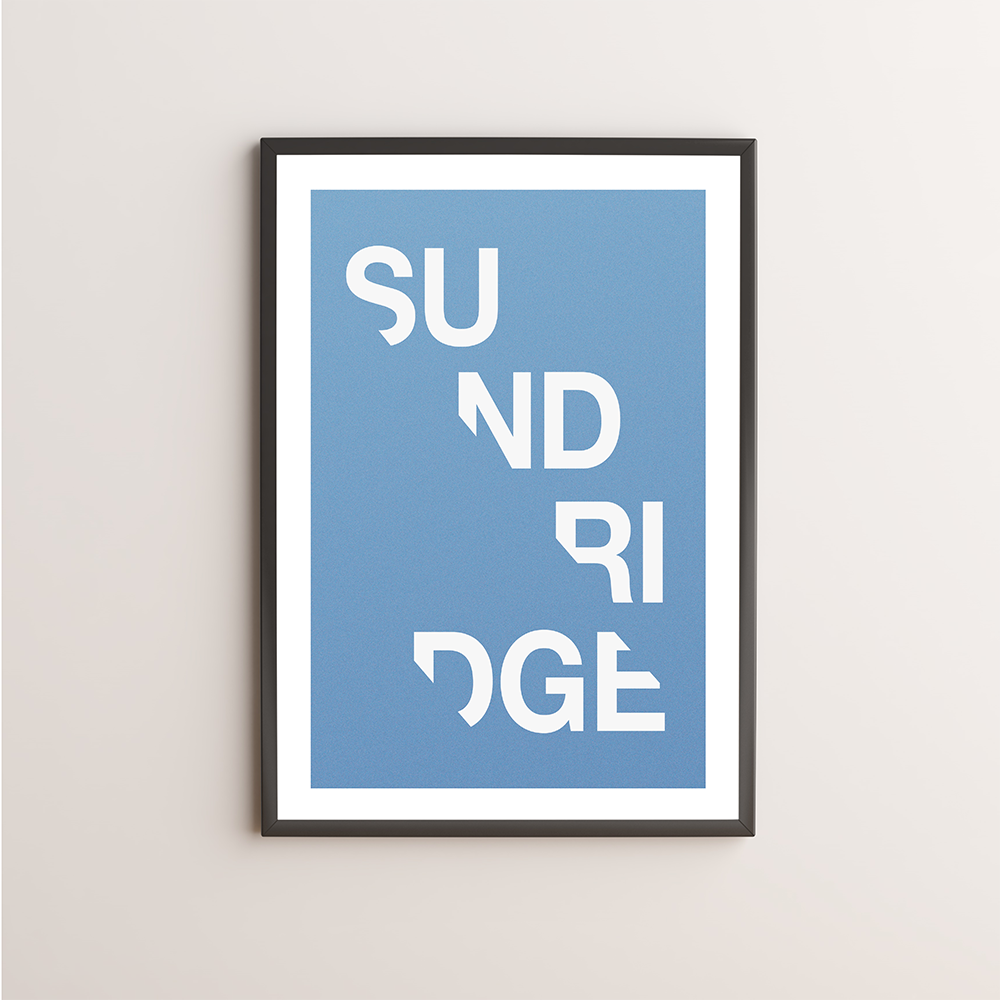 Sundridge Typography Giclée Art Print 