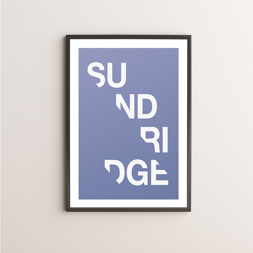 Sundridge Typography Giclée Art Print 