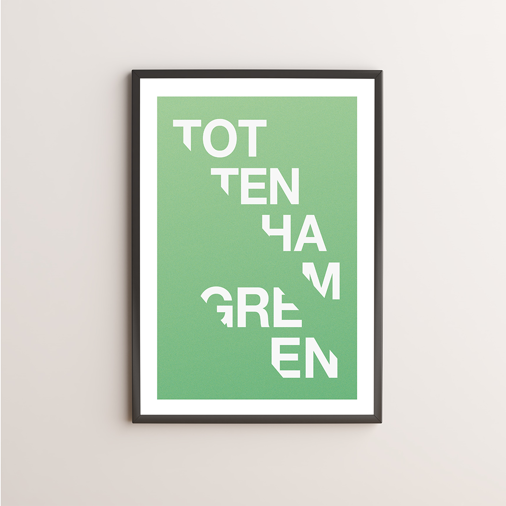 Tottenham Green Typography Giclée Art Print