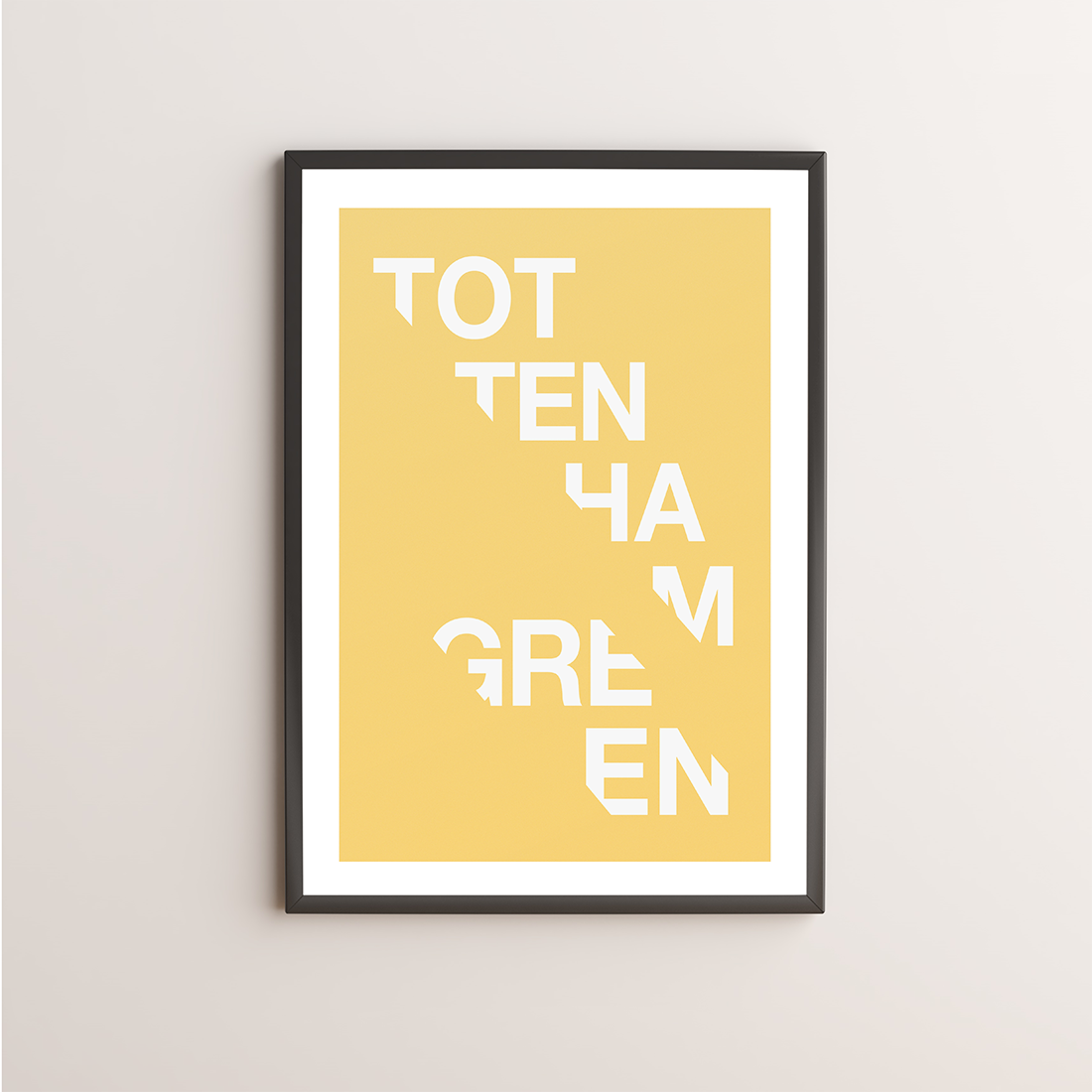 Tottenham Green Typography Giclée Art Print