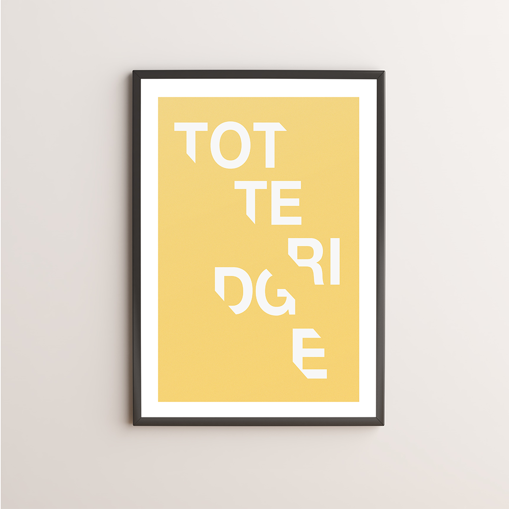 Totteridge Typography Giclée Art Print