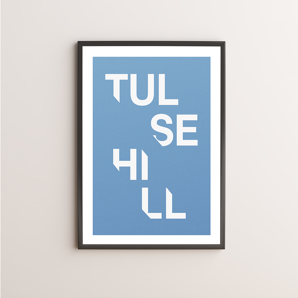 Tulse Hill Typography Giclée Art Print