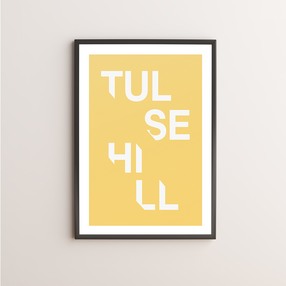 Tulse Hill Typography Giclée Art Print