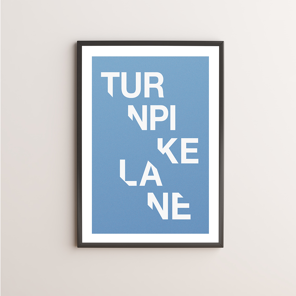 Turnpike Lane Typography Giclée Art Print