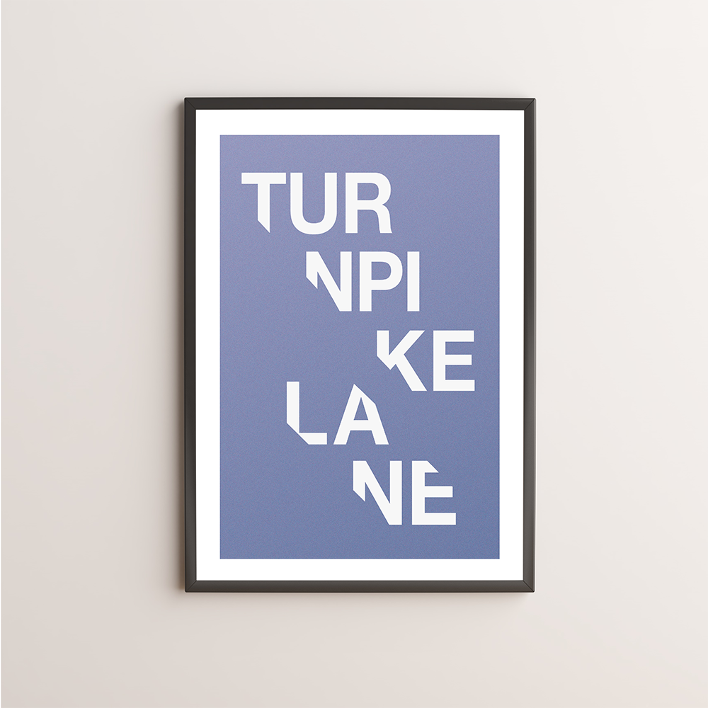 Turnpike Lane Typography Giclée Art Print