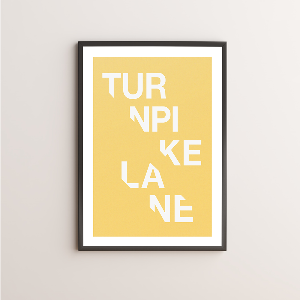 Turnpike Lane Typography Giclée Art Print