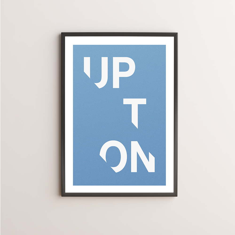 Upton Typography Giclée Art Print