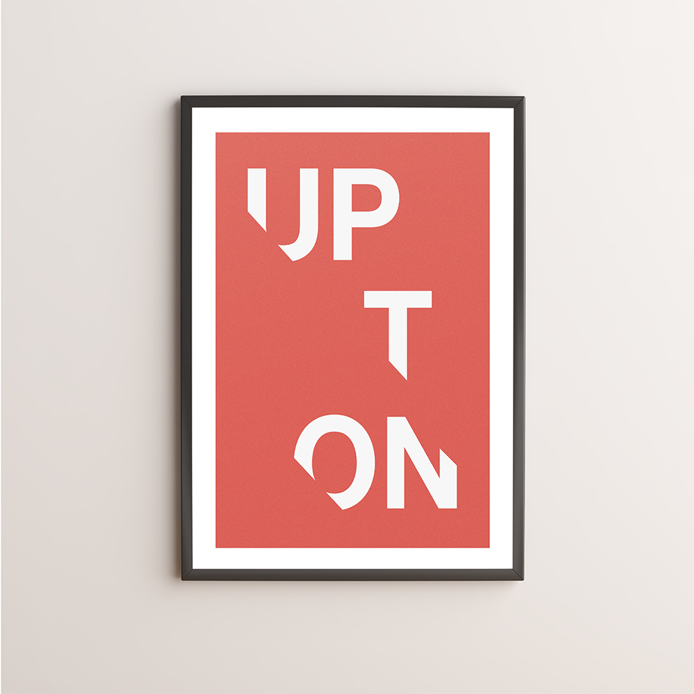 Upton Typography Giclée Art Print