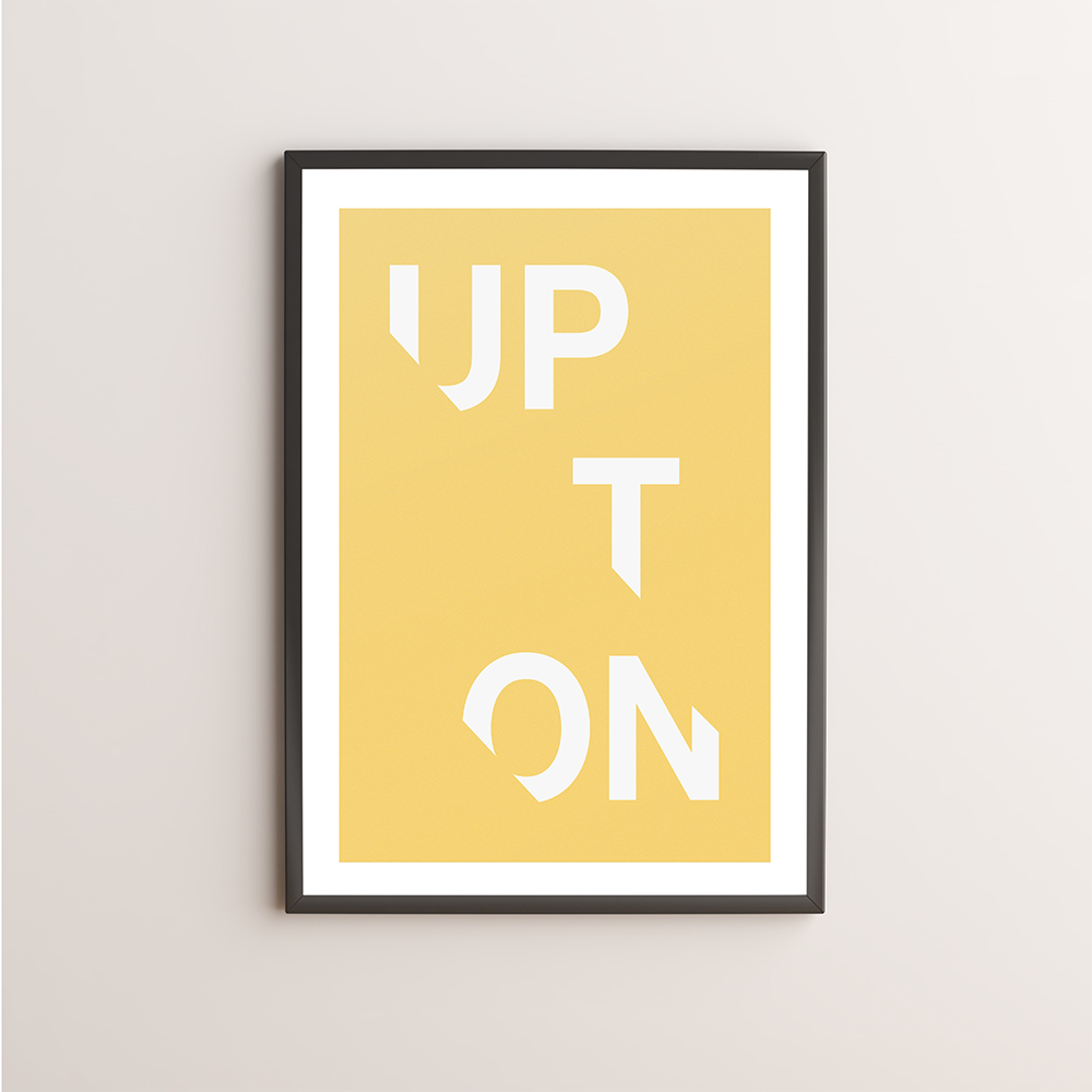 Upton Typography Giclée Art Print