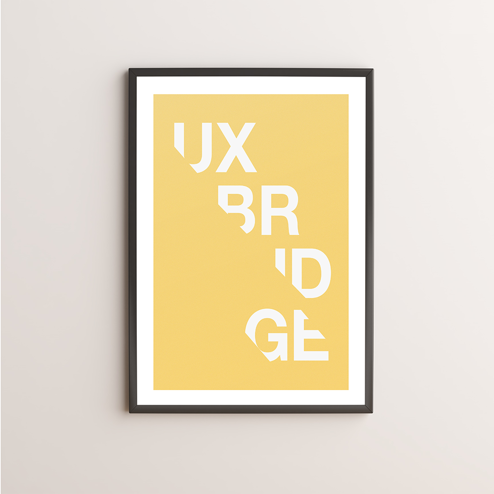 Uxbridge Typography Giclée Art Print