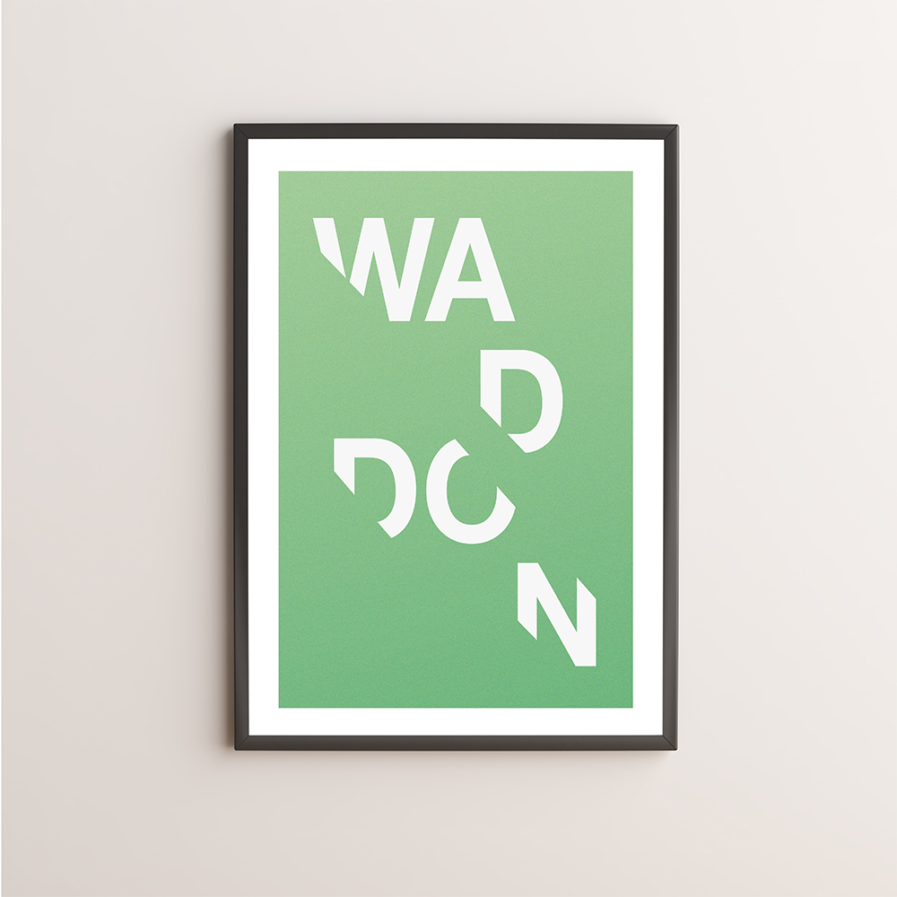 Waddon Typography Giclée Art Print