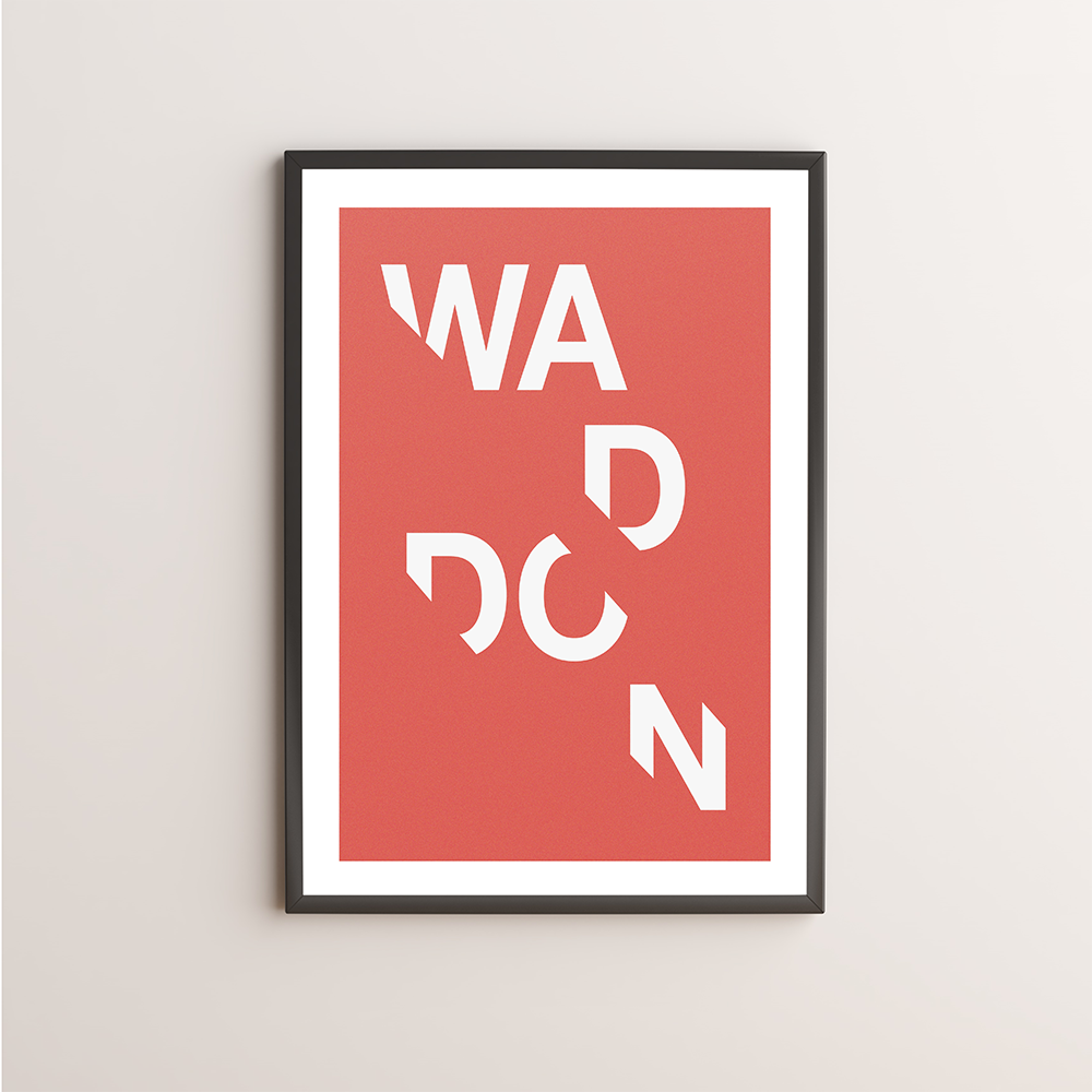 Waddon Typography Giclée Art Print