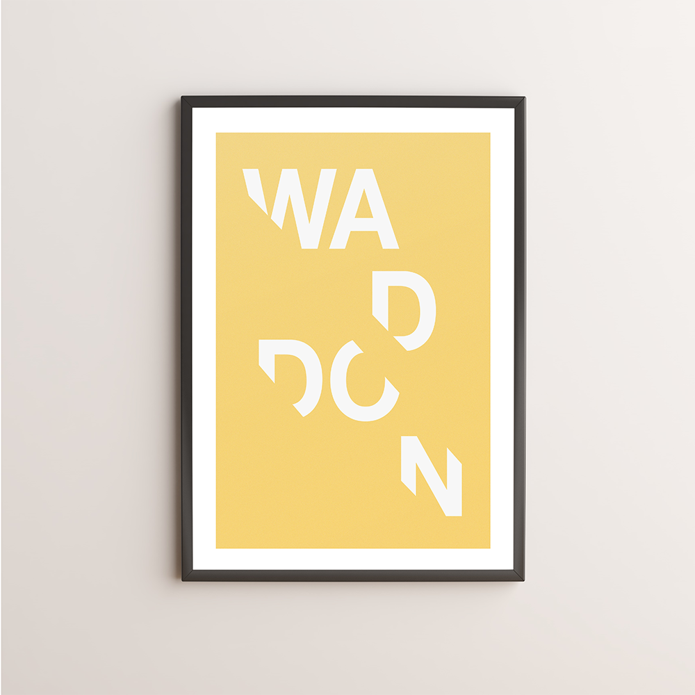 Waddon Typography Giclée Art Print