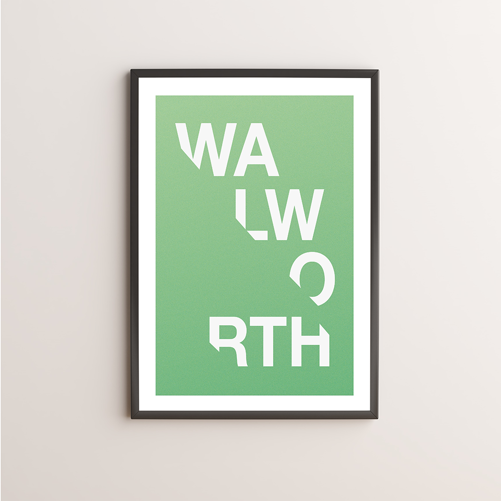 Walworth Typography Giclée Art Print