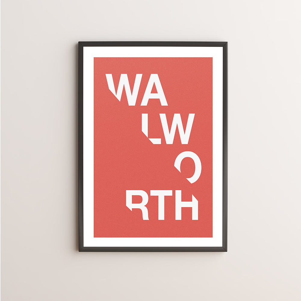 Walworth Typography Giclée Art Print