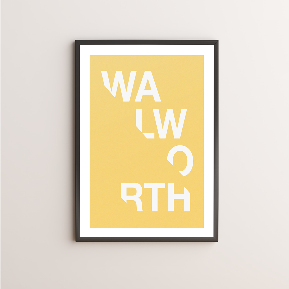 Walworth Typography Giclée Art Print