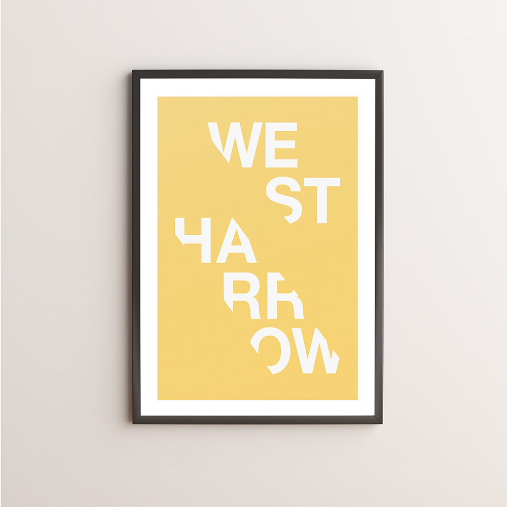 West Harrow Typography Giclée Art Print