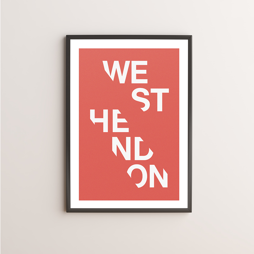 West Hendon Typography Giclée Art Print