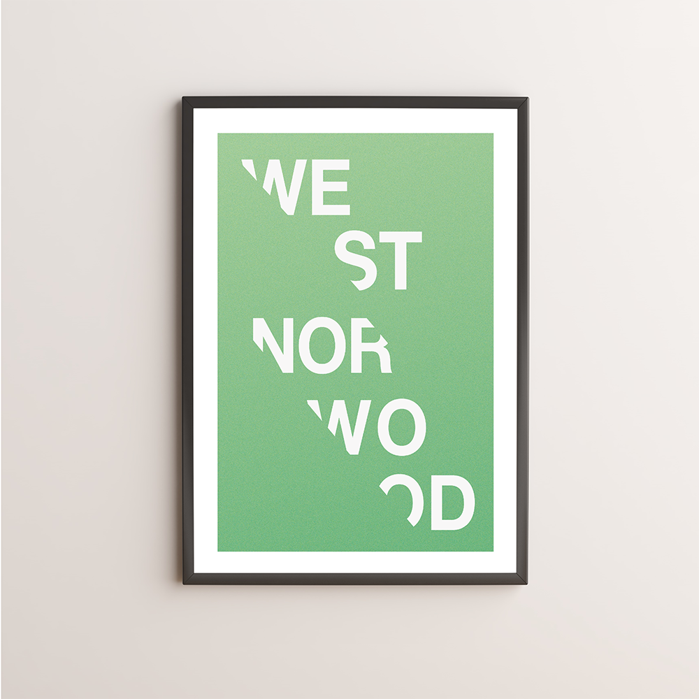 West Norwood Typography Giclée Art Print