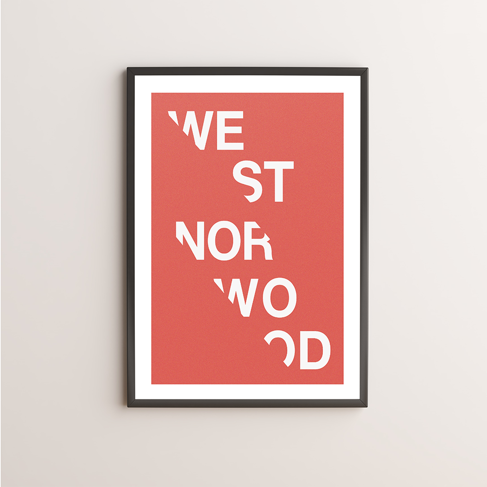 West Norwood Typography Giclée Art Print