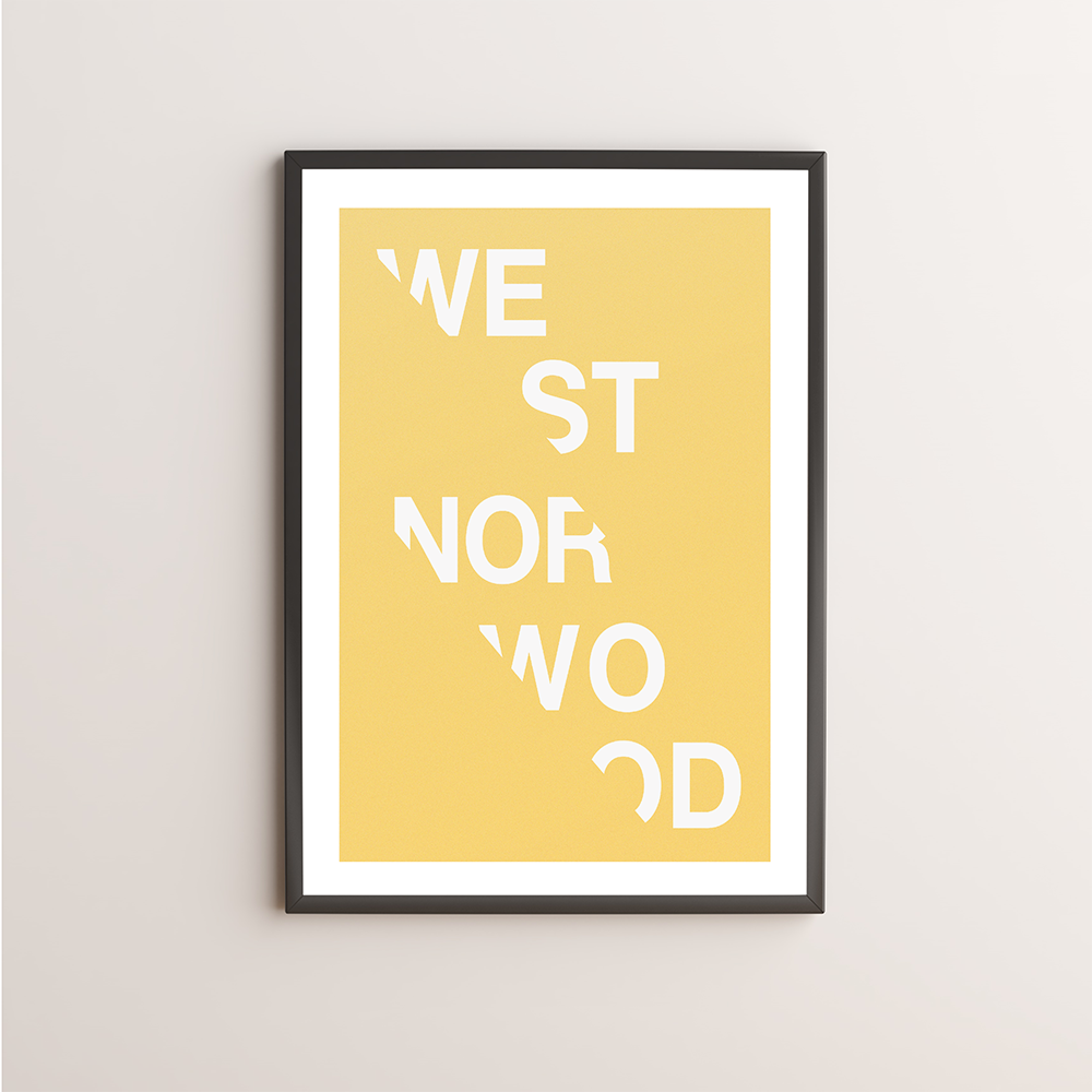 West Norwood Typography Giclée Art Print