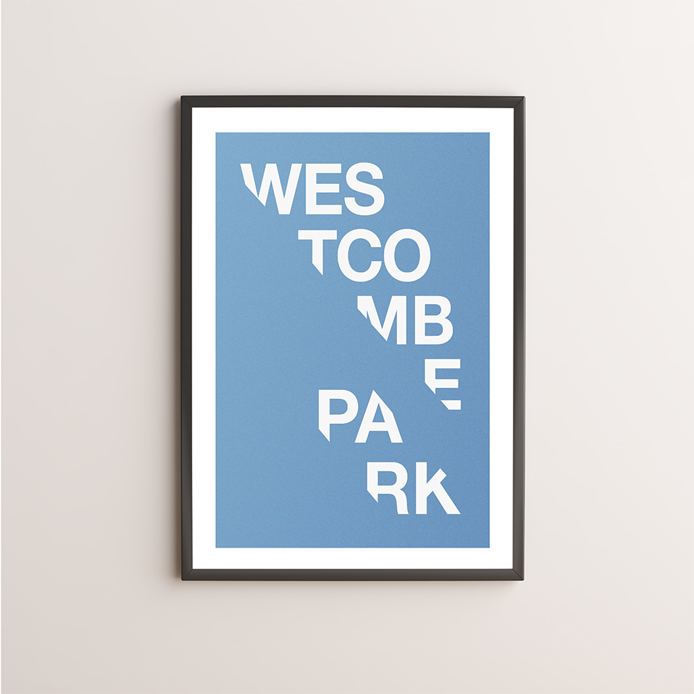 Westcombe Park Typography Giclée Art Print