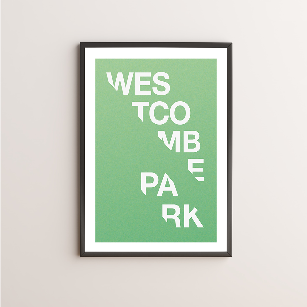 Westcombe Park Typography Giclée Art Print