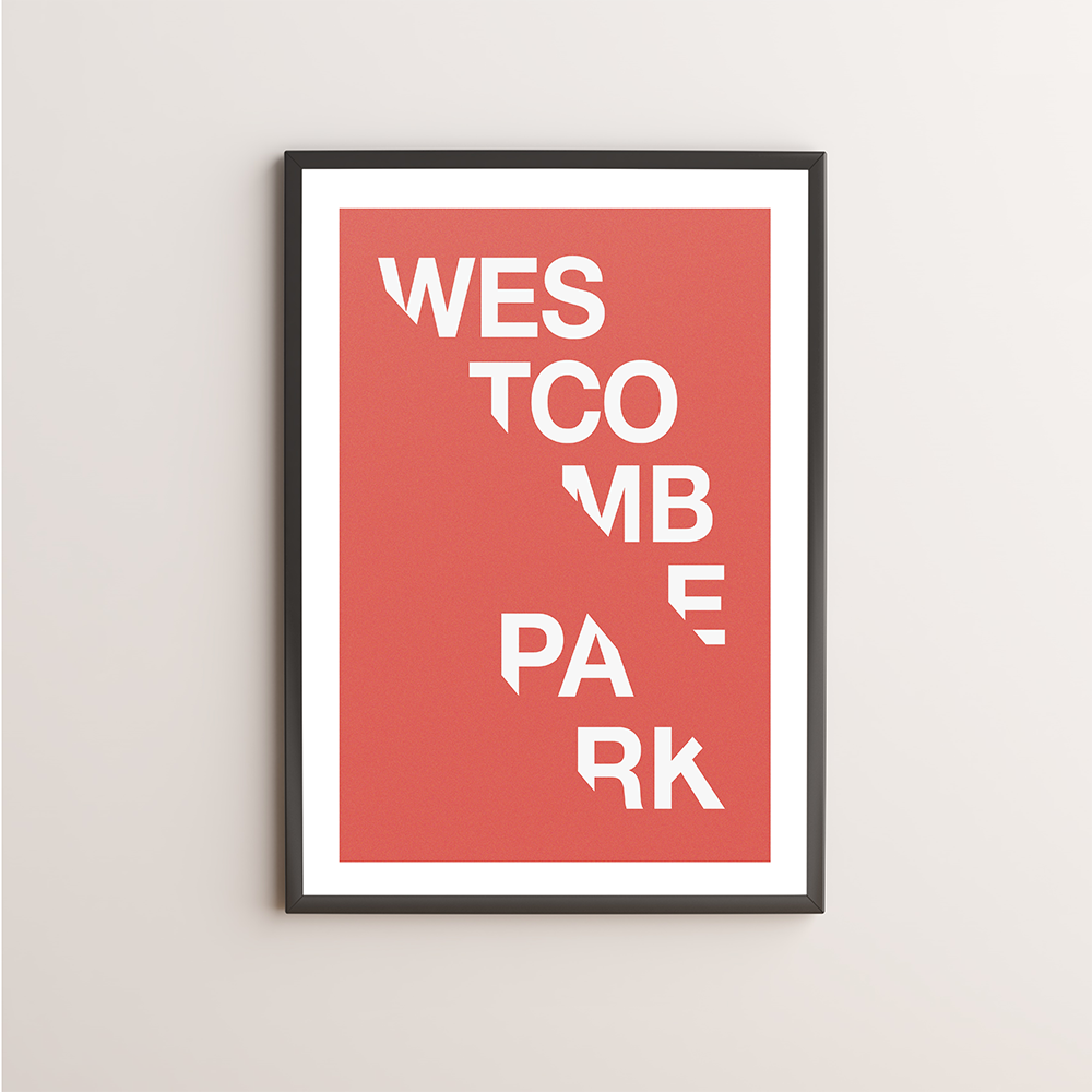 Westcombe Park Typography Giclée Art Print