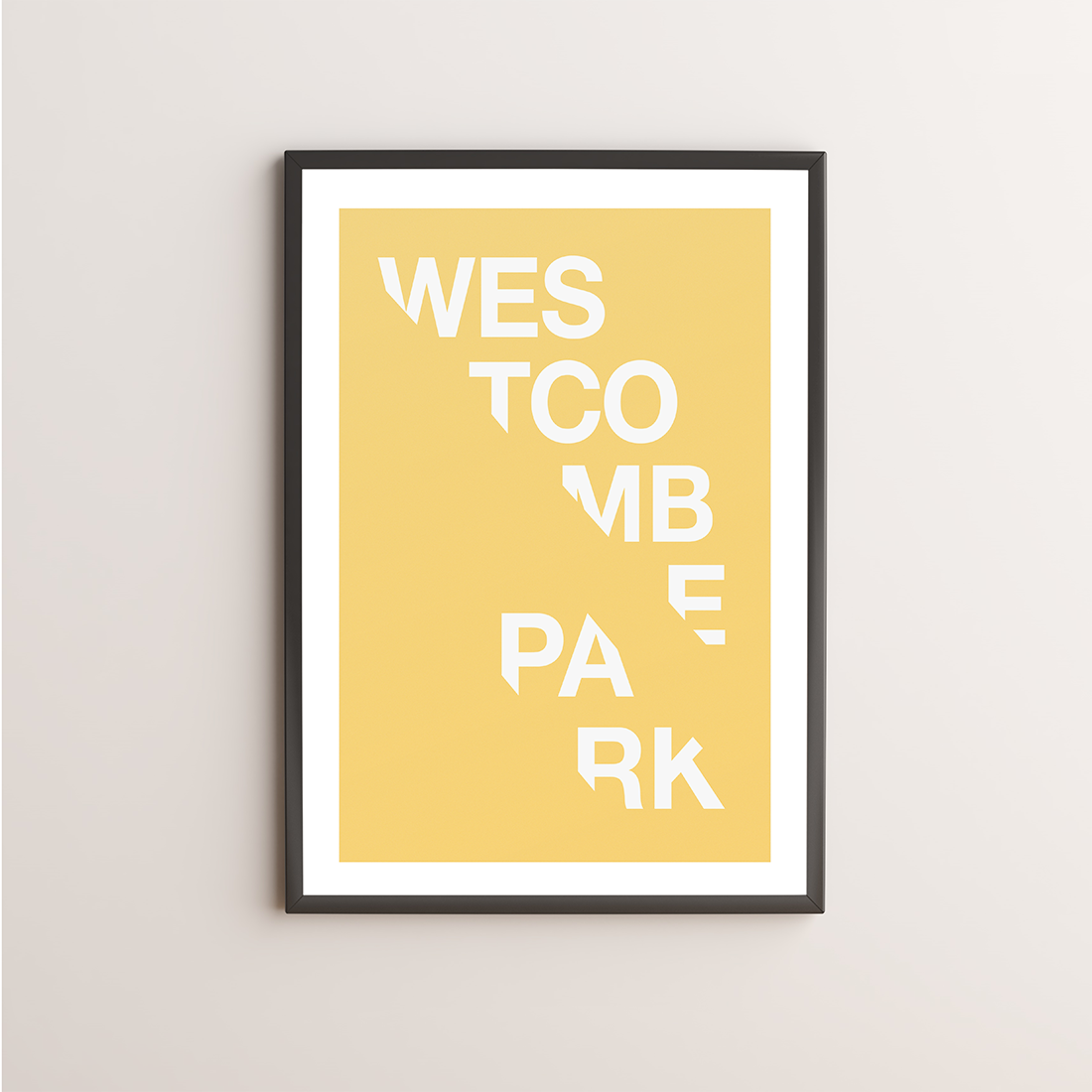 Westcombe Park Typography Giclée Art Print