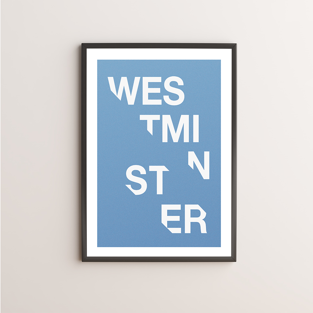 Westminster Typography Giclée Art Print