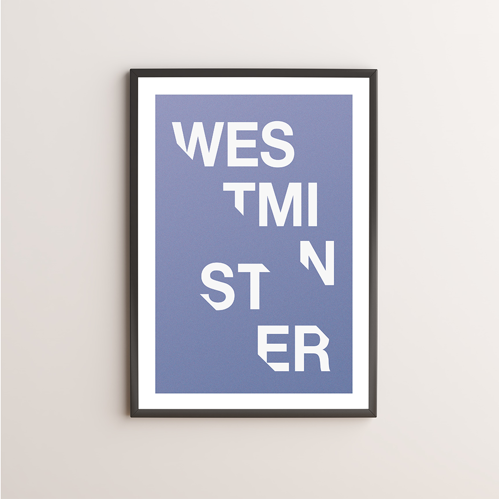 Westminster Typography Giclée Art Print