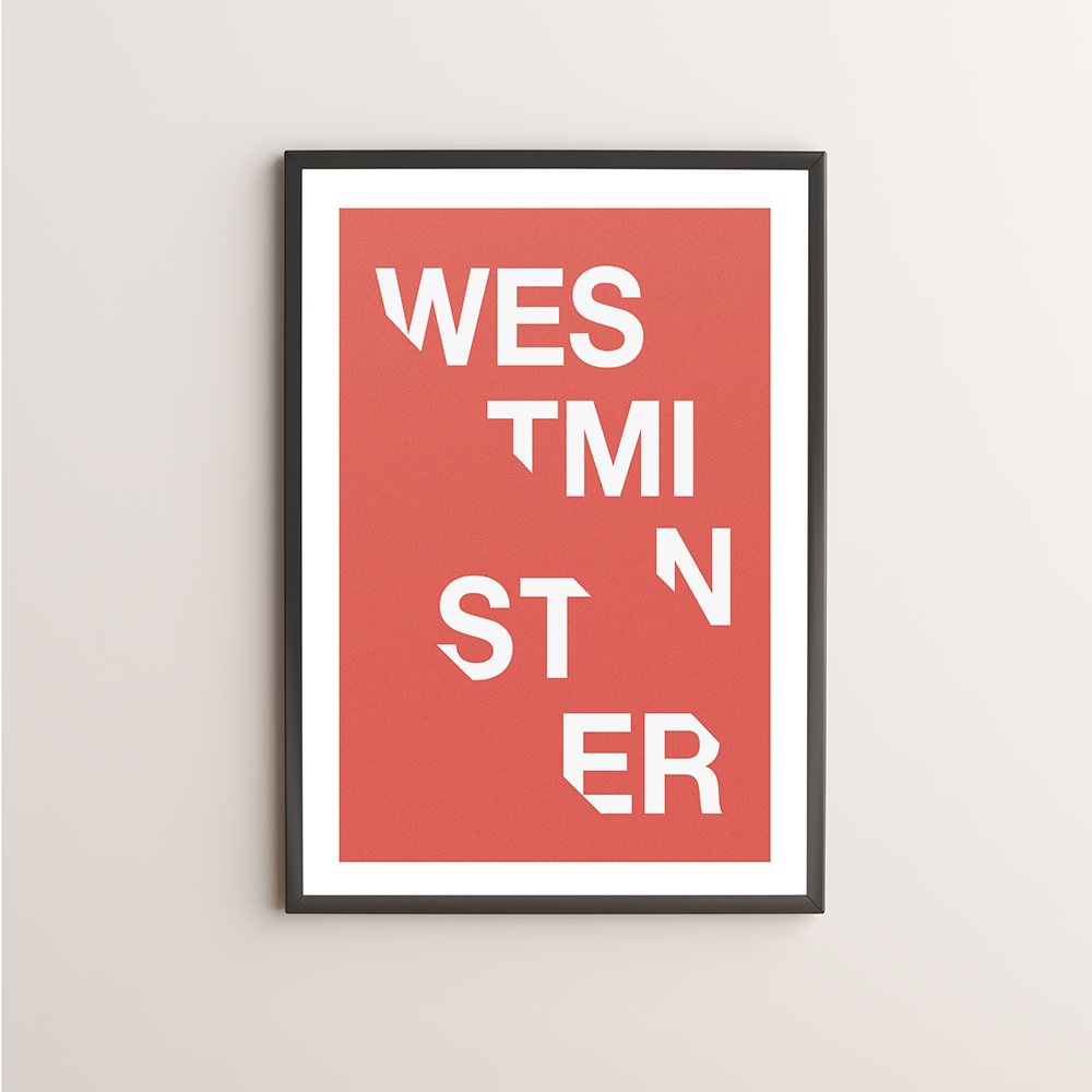 Westminster Typography Giclée Art Print