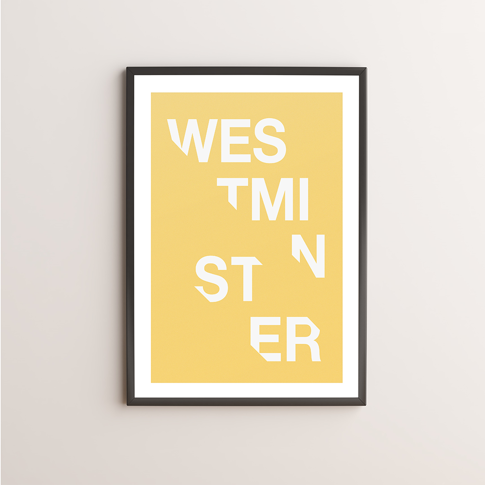 Westminster Typography Giclée Art Print