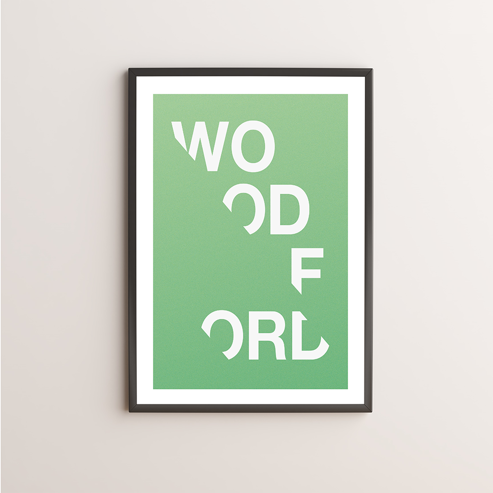 Woodford Typography Giclée Art Print