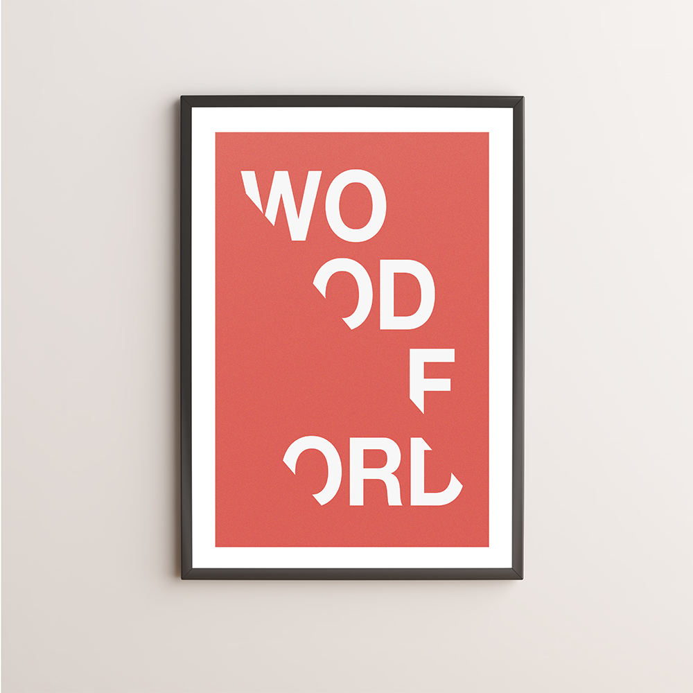 Woodford Typography Giclée Art Print