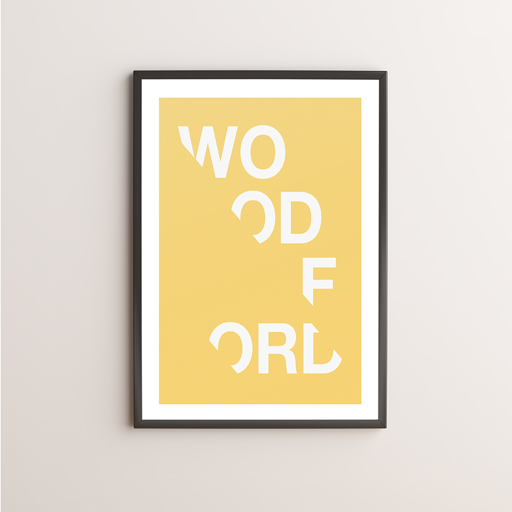 Woodford Typography Giclée Art Print