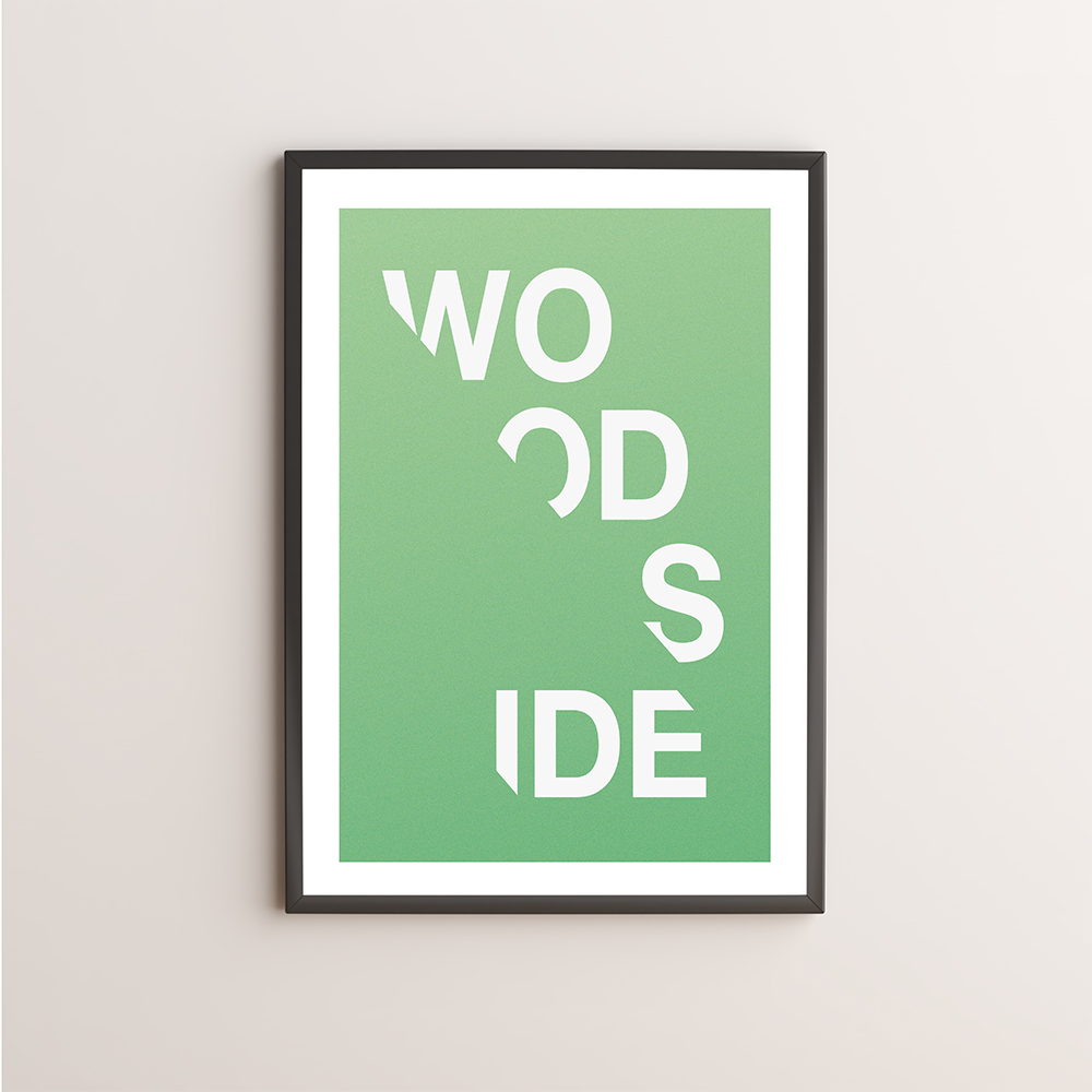 Woodside Typography Giclée Art Print