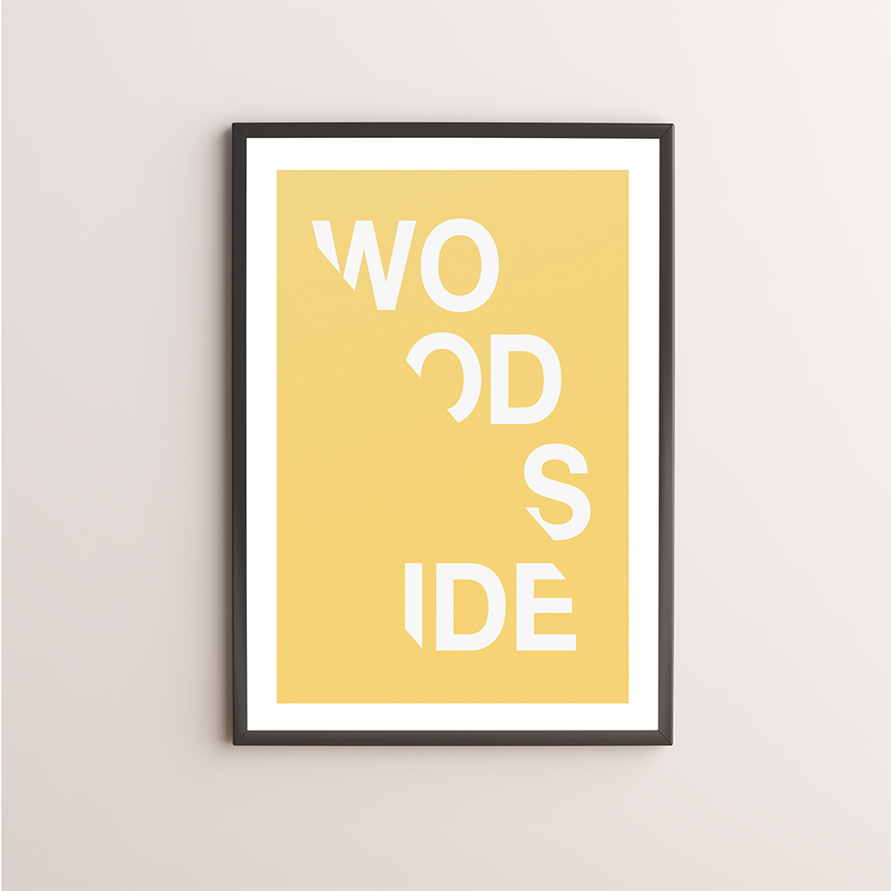 Woodside Typography Giclée Art Print